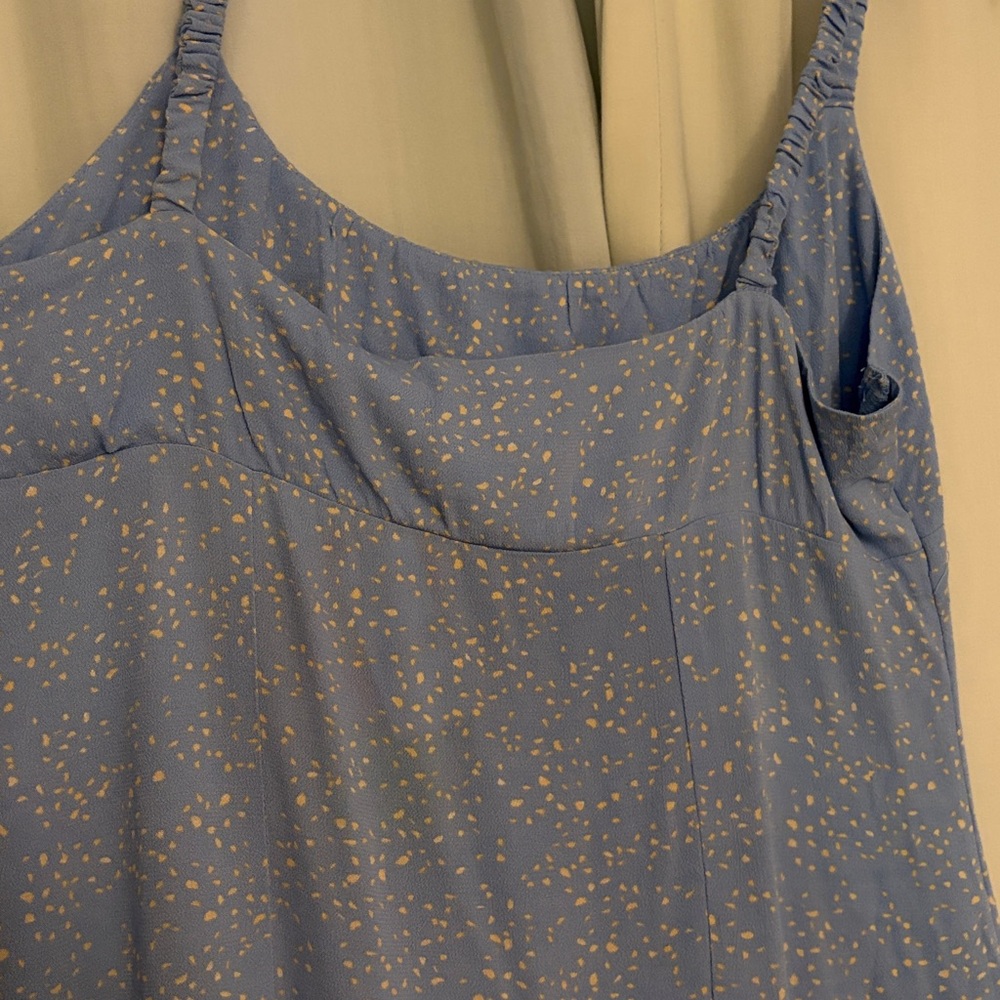 3 for $25! NWT Roxy Light Blue and White Patterned Mini Y2K Dress, size L - Picture 8 of 9
